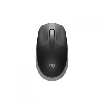 Mouse wireless Logitech M190, 1000 DPI, Negru/Gri